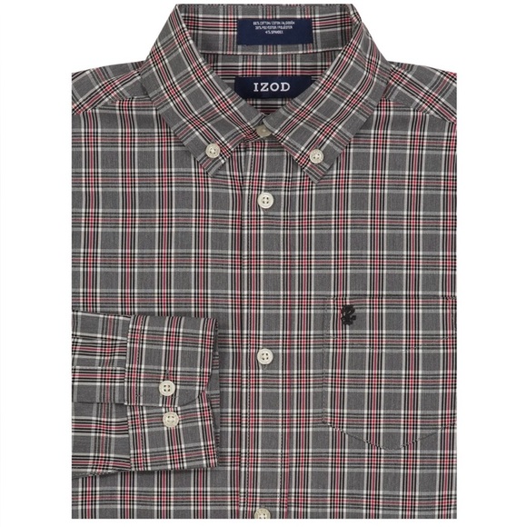 Izod Other - Boys IZOD Printed Long Sleeve Stretch Button Up Shirt